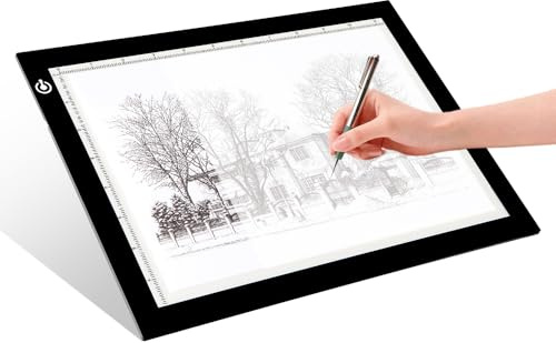 LITENERGY Tablette lumineuse portable A4 LED de traçage - Ultra-fine et réglable - Alimentation USB - Pour tatouage, dessin, streaming, croquis, animation, pochoir