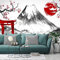 Wallpaper Mural Wall Sticker3D Ink Japan Cherry Blossom Fuji Mountain Wallpaper Hand-Painted Japanese Restaurant Sushi Shop Mural Living Room Tv Wall Paper