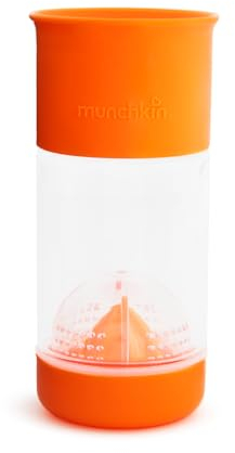 Munchkin - Tasse Miracle 360° avec Infuseur à Fruits, 414 ml, orange