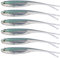 Dr.Fish Weiche Kunststoffköder, Barsch, Angelköder, Gabel, Schwanz, weicher Jerkbait-Drop-Shot-Köder, Jerk Shad Minnow Swimbait Crappie Köder für Forelle, Hecht, Zander, Grün, 7,6 cm