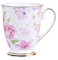 AWHOME Royal Fine China Coffee Mug Assorted Colors Tea Cup 11 oz (1, Pink)