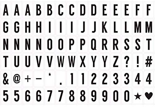 Buchstaben Für Light Up Box-Zeichen-schwarz-Farbe Buchstaben, Zahlen, Symbole Für Die Verwendung A4 A5 Cinematic Leuchtkästen