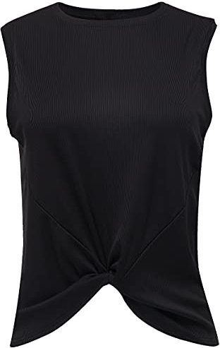 Lucky In Love Tanktop mit Twist-Front, Schwarz, X-Klein