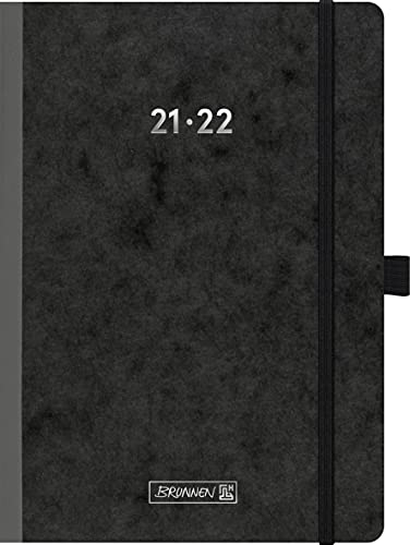 Brunnen 1072170242 Schülerkalender 2021/2022 (18 Monate) „FACT!plus“ 2 Seiten = 1 Woche, Blattgröße 14,8 x 21 cm, A5, Karton-Einband Pressspan 335 g/m²