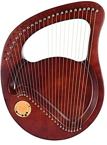 Arpa A Lira A 24 Corde, Legno Massello Di Mogano, Regalo Per Principianti, Adulti, Amante Della Musica Per Bambini, Con Legante Per Accordatura Skink, Corda Di Ricambio E Tutorial Musicale