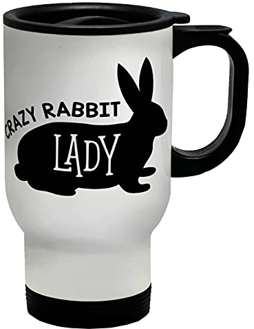 Shopagift Crazy Rabbit Lady Travel Mug Cup