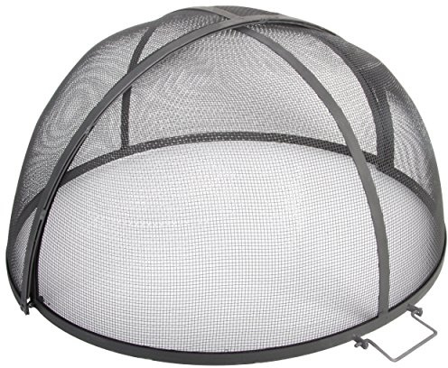 DWD ® Premium Spark Protection Black Mesh Spark Screen Cover for Fire Pits diameter 60cm, 80cm Heavy Duty Universal fit & Sliding Folding Version (60cm Folding Mesh Cover, 60 x 31cm)