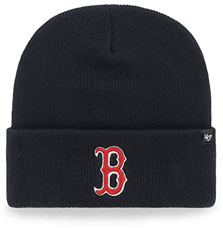47 Boston Red Sox MLB Haymaker Unisex Beanie, verstellbar, rotes Logo, schwarz, navy, Einheitsgröße
