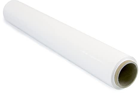 Film pour emballer 50 cm de large et étirable jusqu'à 300 mètres de longueur - Rouleau de film élastique manuel pour emballage industriel - Ofituria (Blanc, 1 Roleau)