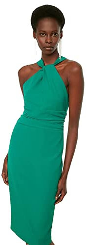 Trendyol Donna Abito Aderente, Smeraldo, 72