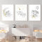 3 Poster Elefant Baby Bilder Grau Gold Wolke Mond Sterne Zitate Wandbild Dekoration Kinderzimmer Jungen Geschenk ohne Rahmen