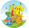 Tortenaufleger Pokemon 2, rund 20cm Fondantpapier PREMIUM