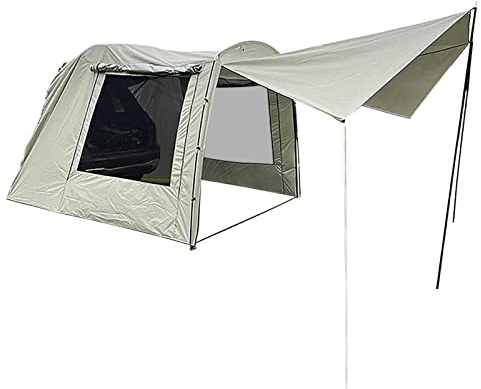 Yajimsa SUV Zelt Heckklappe Auto Heckzelt Autozelt Vorzelt Für Camping Universelles Mehrzweck-Zelt Freistehendes Campingzelt Markisen Schatten Anbauzelt Für Verschiedene SUV-Modelle (Khaki)