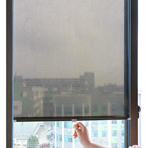 Sonakia Sonnenschutz Rollos Mit Saugnäpfen, Sonnenschutz Verdunkelungsrollos Für Fenster, Sichtschutz Fensterrollos, Temporäre Jalousien, Ohne Bohren,58x125cm/23 * 49in