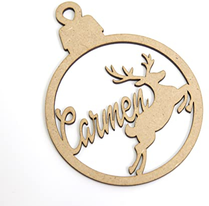 Personalisierte Holz Weihnachtskugeln mit Namen Weihnachtsschmuck Christbaumschmuck