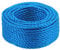 Blue Polypropylene Rope 30m Long 10mm Rope Maximum Breaking Load 1000kg - Hard-Wearing 3-Strand Split Film Polypropylene Cord - Strong Rope for Tarpaulin Strapping Items Cargo Boating Washing Line