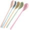 5 Pcs Long Handle Melamine Spoons Colorful Coffee Spoons Cocktail Stirring Spoons Yogurt Mixing Teaspoon for Ice Cream Milk