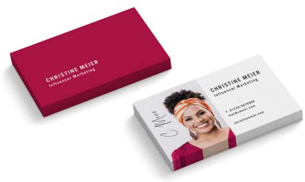 Visitenkarten personalisiert | mit Foto | Influencer Marketing | 2-seitig | Querformat | Menge + Papier zur Auswahl | selbst gestalten | hochwertiger Druck | 350 g Qualitätsdruck (1000 Stück)