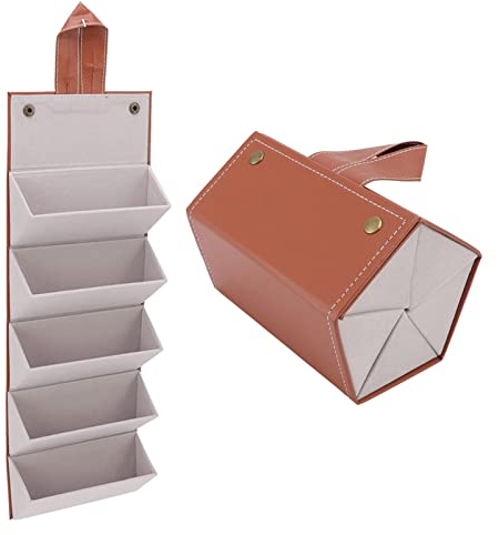 Faltbares Brillenetui – Sonnenbrillen-Organizer-Etui für Herren und Damen – tragbares PU-Leder, zum Aufhängen, faltbare Aufbewahrungsbox für Männer und Frauen