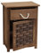 Mendler Kommode HWC-K83, Schrank Schubladenschrank, Holz 55x39,5x28,5cm - Dunkelbraun, Polyrattan Dunkelbraun