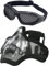 Ensemble masque et lunettes tactiques d'airsoft | Demi-visage en maille avec lunettes d'airsoft pour jeux en plein air et chasse (Blacksk)
