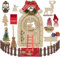 YKSLEMON Wichteltür Weihnachten Set, 20er Wichteltür Zubehör Weihnachten Weihnachtswichtel Tür, Miniatur Puppenhaus Wichtel Weihnachten Deko Nissedor Weihnacht Dänische Deko für Kinder