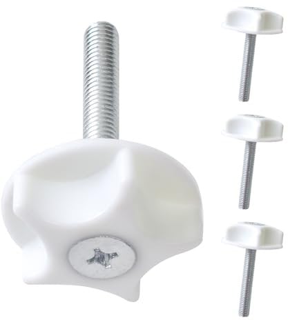 4PCS 8M Headboard Fixings Bolts, Headboard Screws with Plastic Washers to Keep The Headboard Fixed, Simple Installation and Firm Fixation, Bed Bolts Bed Headboards for Divan, Furniture