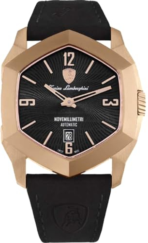 Tonino Lamborghini Novemilimetri Herren Uhr analog Automatik mit Leder Armband TLF-T08-4