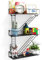 LUPWNEKA Schwarzes Metall-Feuerflucht-Wandregal, einzigartige dekorative Regale für die Wand, New York Regal, Leiter, Aufbewahrung, Funky Knick Knack Regal, Organizer, industrielle Wandregale für