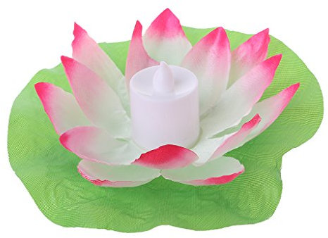 YAOGUI Velas, lámparas LED flotantes de flores en el agua, piscina, jardín, decoración de luz