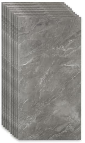 Küchenrückwand selbstklebend,Küche Küchenrückwand Glasoptik 10 Stück Spritzschutz Küche 30cm x 60cm Rückwandschutz Platte 2.5mm PVC Folie für Küche Badezimmer (A)