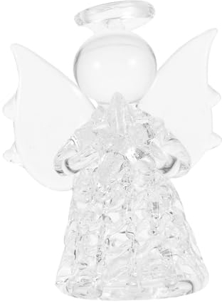 TOPPERFUN 1pièce Ornement Verre Suspendu Décoration Ange Élégante pour Mariages Et Anniversaires Accessoire Transparent pour Maison Jardin