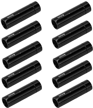 NIZUUONE Fahrrad-Schaltzug-Endkappen, Aluminiumlegierung, 4 Mm Schaltzug-Endkappen für Rennrad, Mountainbike (Black)