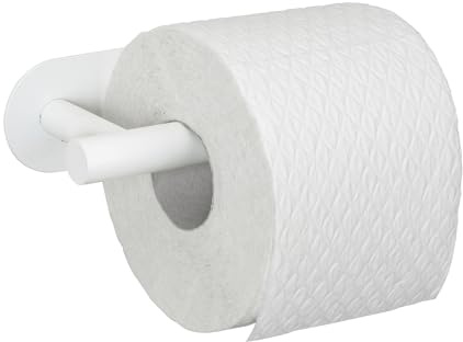 WENKO Toilettenpapierhalter Mod. Orea eleganter offener Klorollenhalter aus rostfreiem Edelstahl in Weiß matt für stilvolles Badezimmer 16 x 4,5 x 7 cm