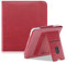 DINGGUAGUA Étui pour Kobo Libra Colour 7 2024 / Kobo Libra 2 2021, Coque Liseuse Housse de Protection avec Béquille Fente pour Carte et Dragonne Réveil/Veille Automatique,Vin Rouge