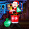 Alupssuc 8FT Weihnachtsmann Hält Rotwein, Aufblasbare Dekoration mit Integriertem LED-Licht, Geeignet für Weihnachtsfeier-Dekoration, Geeignet für Rasen, Garten im Freien
