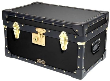 Mossman Tuck Box With Flip Lock, Home, School, Office Storage Solution (Black)