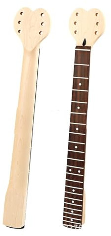 BAMFY Maple Neck Palisander Griffbrett E-Gitarren-Hals Zubehör, Universal Guitar Neck, Gitarren-Teile Ersatz Gitarrenhals Mit Wellenschliff
