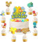 25Tortendeko Geburtstag Kinder,Kuchen Deko, Happy Birthday Kuchendekoration + Cake Topper Cupcake + Tortenfiguren Kindergeburtstag, Tortendekoration Kinder für Jungen/Mädchen