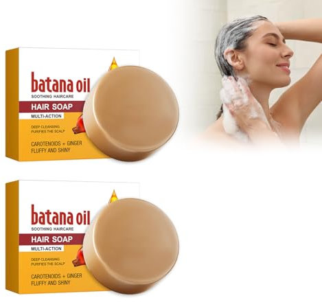 Jabones De Champús, Con Aceite De Batana, Barra De Champú Anticaída Del Cabello, Barra Para El Crecimiento Del Cabello, Jabón De Champú De Jengibre, 2 Pcs