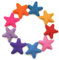 ThaiRoot 10 Stück Handgefertigte Filz-Stern 6CM Bunte DIY Filz Stern Sternform aus 100% Wollfilz Sternförmig Wollfilzkugeln Wollperlen zum Basteln Traumfänger Kinderzimmer Party Geschenke Deko