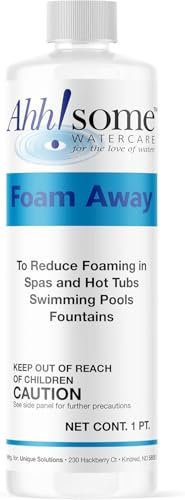 Ahh!Some Water Care Whirlpool & Spa Entschäumer, 1 Pint Whirlpool & Pool Schaumentferner, schnell wirkende, silikonbasierte Anti-Schaum-Lösung für Spas und Whirlpools, sichere, umweltfreundliche