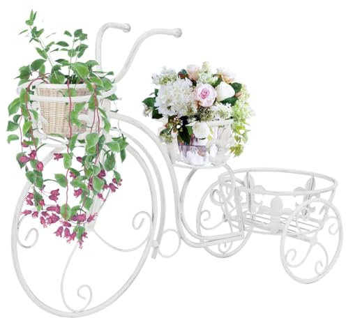 Generisch jiangboyue-245931 - Escalera de flores con forma de bicicleta, diseño vintage