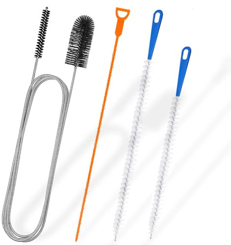 Gomeer 4 PCS Drain Unblocker Cleaner Tool,Multifunctional Sink Unblocker for Bathroom Shower Kitchen Plug Hole and Outside Clog Clearer