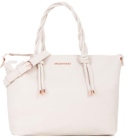 Valentino Scarlett Re Shopping Bag Ecru