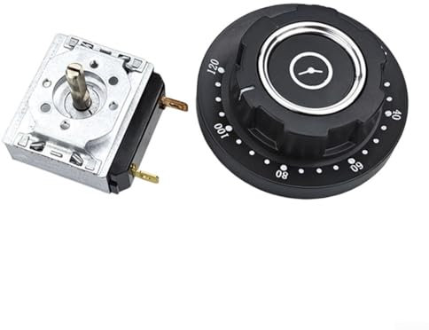 Interruptor temporizador de horno microondas 30/60/90/120 minutos con campana mecánica AC250 V 16 A para ollas a presión eléctricas, hornos arroceros (120 minutos)