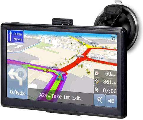 OHREX T76 Car Sat Nav with Bluetooth 798, 7 inch with UK Maps 2025(Free Lifetime Updates), Satnav for Car Truck Lorry Hgv Motorhome, Speed Cam Alert, Post code, Lane Guidance
