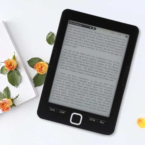 BK6033 E -Book -Leser, 6in Einink -Bildschirm E -Reader, Eingebaut in 8G -Speicher, Einstellbare Schriftgrößen, Typen und Helligkeit, Tragbare Elektrische Buchleser, Hörbücher,