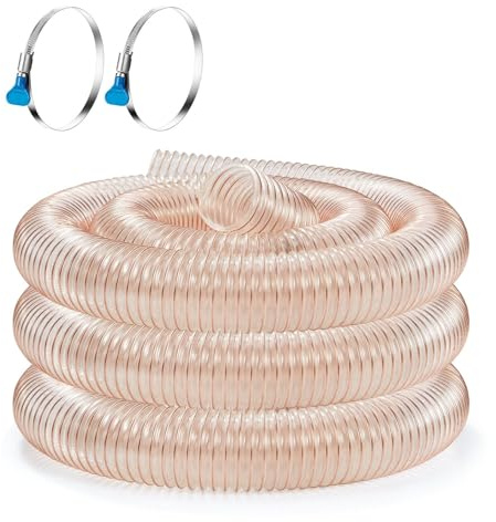 WDFYM 0,93mm ﻿ Absaugschlauch Absauganlage Spiralschlauch Spänenschlauch Holz schwer entflammbar Flexschlauch *antistatisch, mikrobenfest -(Dia-4.9inch(125mm))