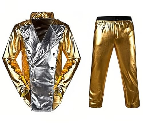 ZBH1985 Michael J Herren Jungen Kostüm World Germany Tour Gold History Jacke mit Hose